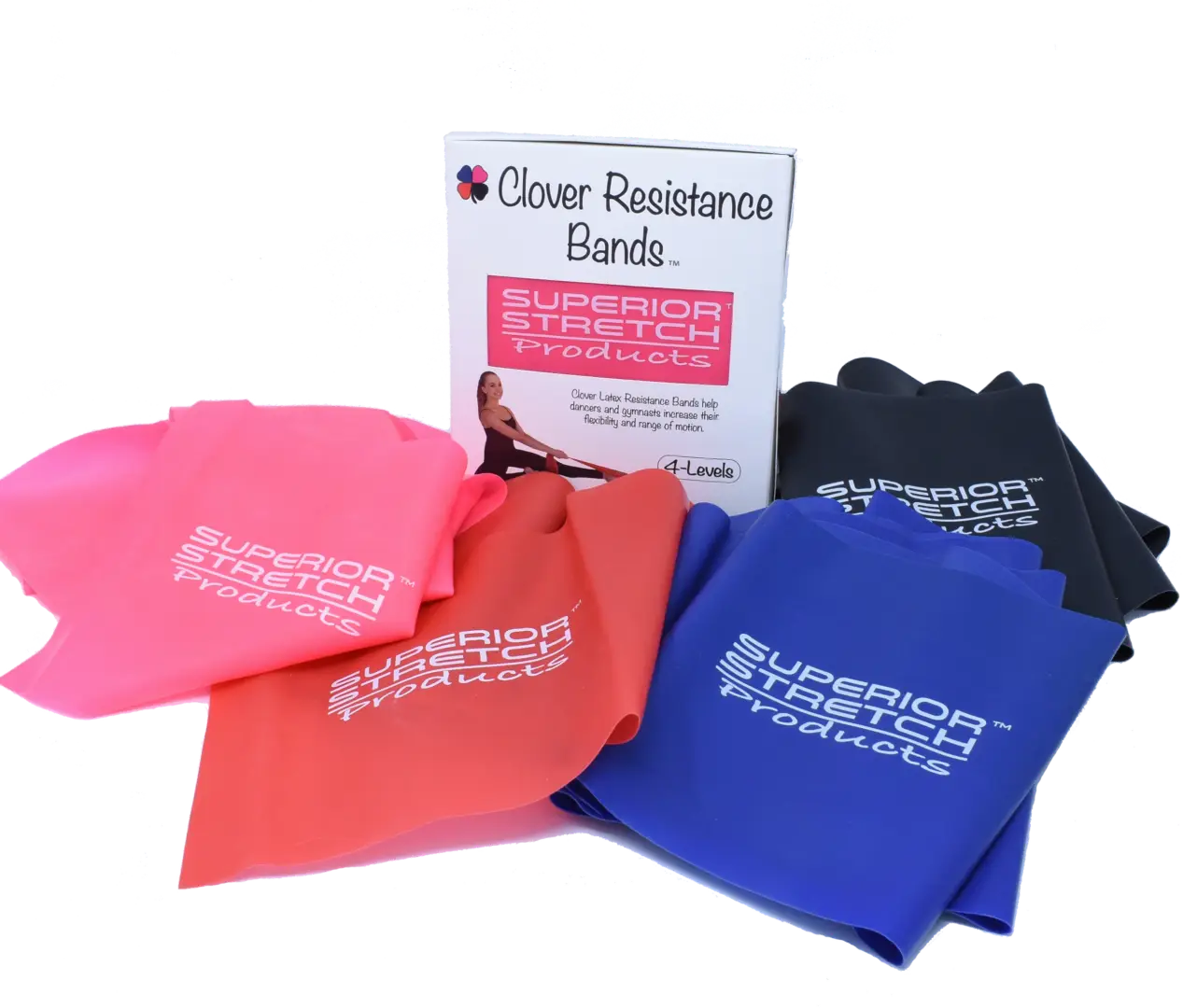 Clover Bands - Box Set of 4 Resistance Band Strips